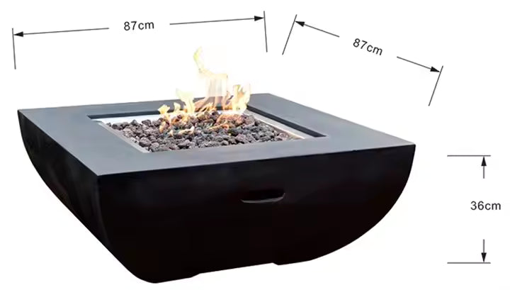 Modern Outdoor Firepit - Propane / Natural Gas
